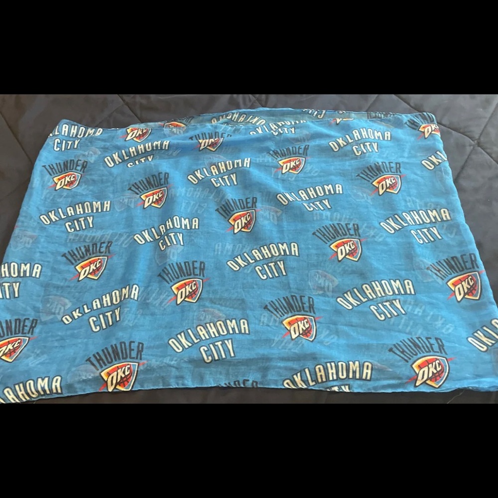 OKLAHOMA CITY THUNDER-NBA-Women's Team Logo Infinity Scarf - Blue